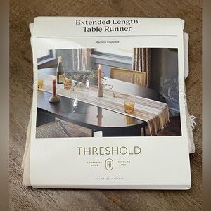 Threshold Cream, Tan, and Brown Extended Length Table Runner